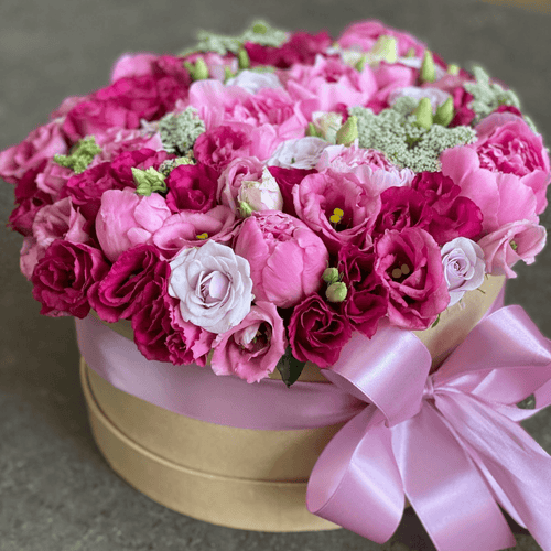 Rózsaszín és árnyalatai virágdoboz